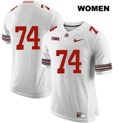 Women's NCAA Ohio State Buckeyes Max Wray #74 College Stitched No Name Authentic Nike White Football Jersey UB20W02KR